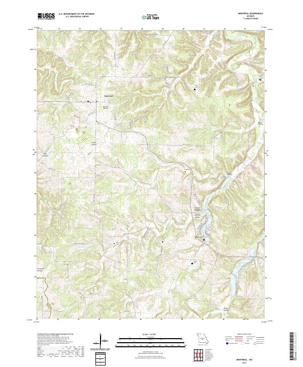 Montreal, MO — USGS 7.5-minute topo (2021)