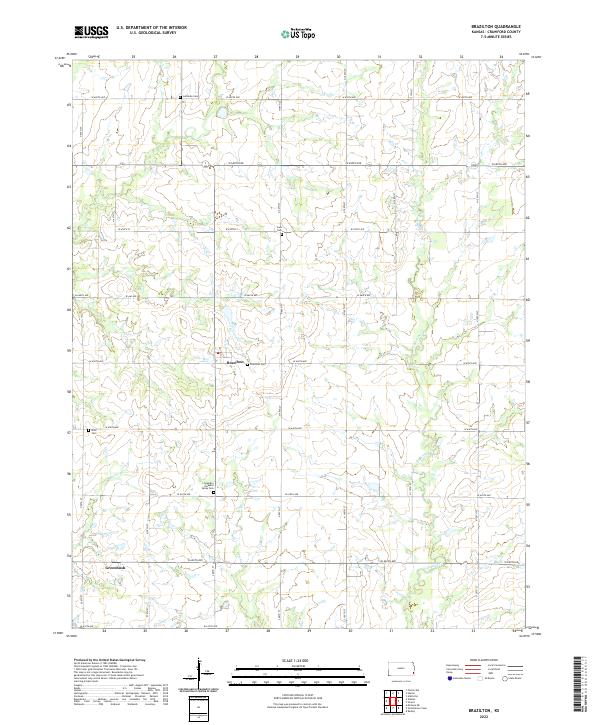 Brazilton, KS — USGS 7.5-minute topo (2022)