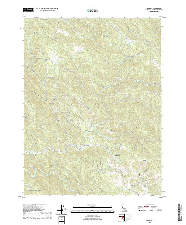 Navarro, CA — USGS 7.5-minute topo (2021)