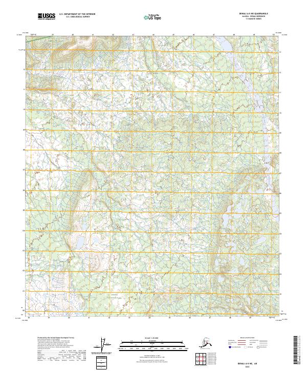 Denali A-5 NE, AK — USGS 7.5-minute topo (2023)