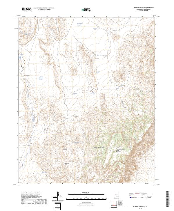 Chicken Mountain, NM — USGS 7.5-minute topo (2023)
