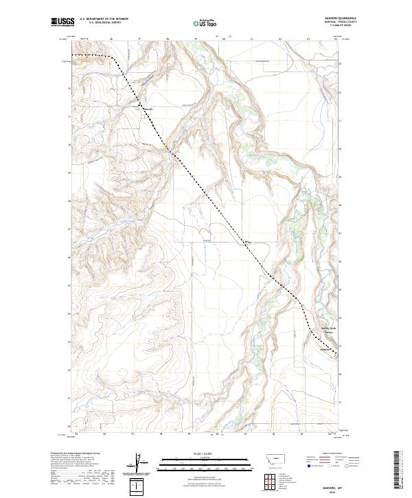 Danvers, MT — USGS 7.5-minute topo (2024)