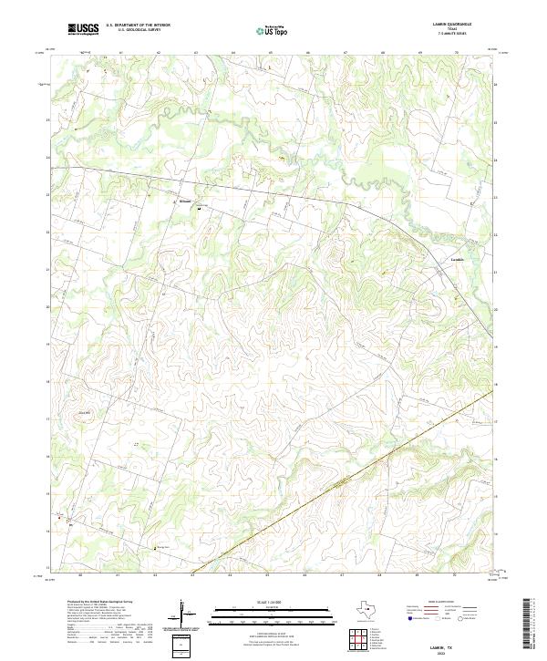 Lamkin, TX — USGS 7.5-minute topo (2022)