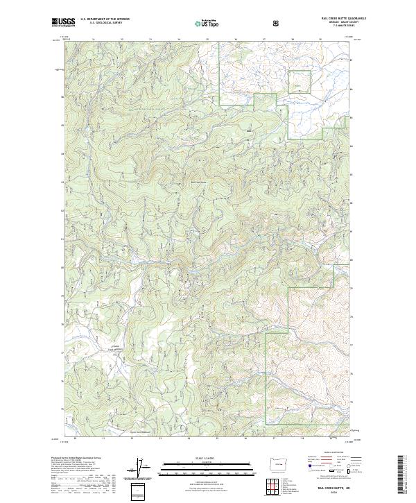 Rail Creek Butte, OR — USGS 7.5-minute topo (2024)