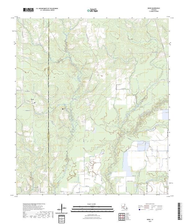 Bond, LA — USGS 7.5-minute topo (2024)