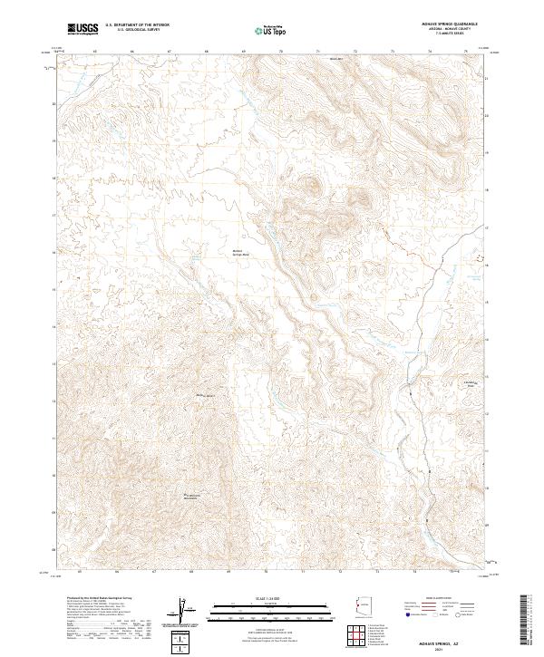 Mohave Springs, AZ — USGS 7.5-minute topo (2021)