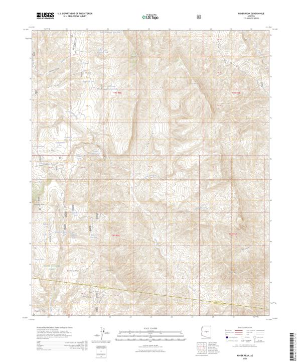 Rover Peak, AZ — USGS 7.5-minute topo (2026)