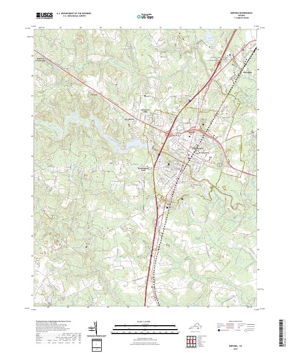 Emporia, VA — USGS 7.5-minute topo (2022)