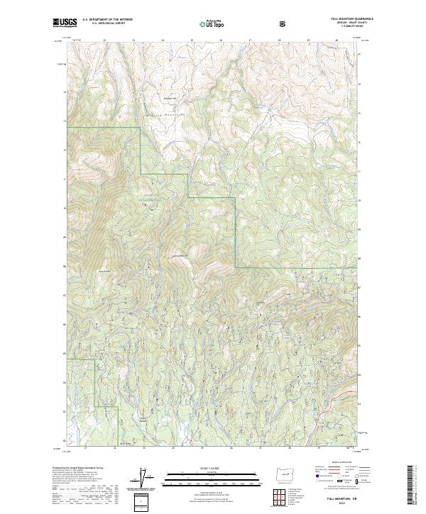 Fall Mountain, OR — USGS 7.5-minute topo (2023)