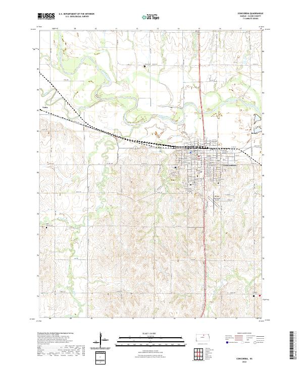 Concordia, KS — USGS 7.5-minute topo (2022)