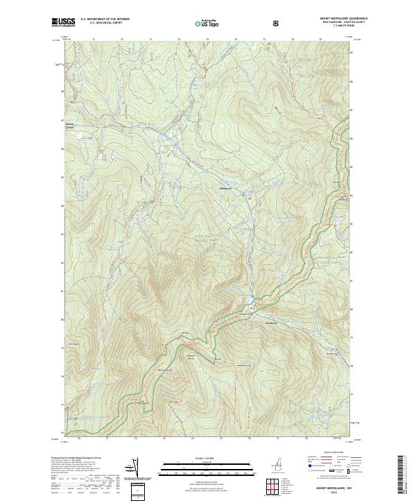 Mount Moosilauke, NH — USGS 7.5-minute topo (2024)