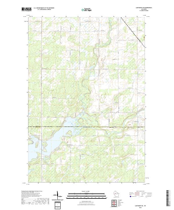 Ladysmith SE, WI — USGS 7.5-minute topo (2022)