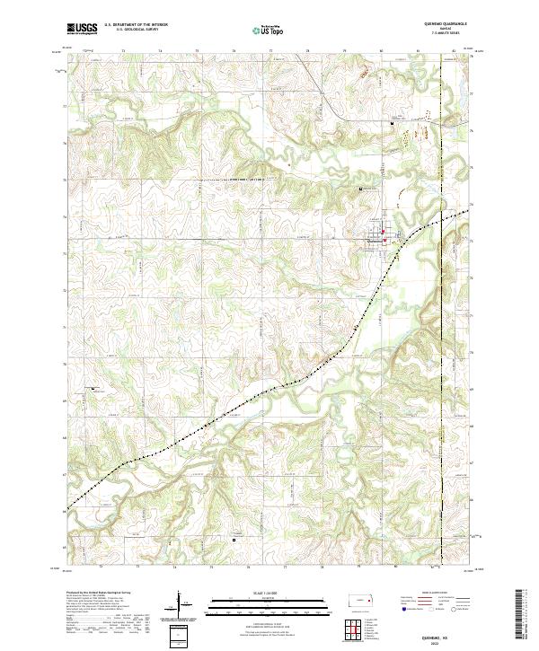 Quenemo, KS — USGS 7.5-minute topo (2022)