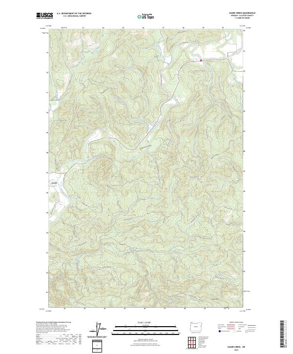 Sager Creek, OR — USGS 7.5-minute topo (2024)