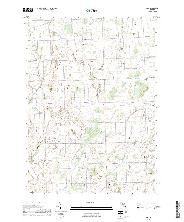Juhl, MI — USGS 7.5-minute topo (2023)