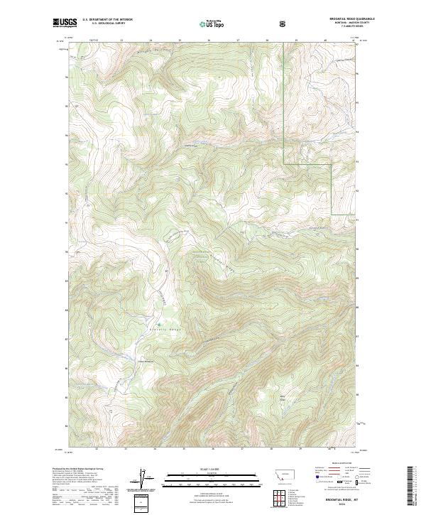 Broomtail Ridge, MT — USGS 7.5-minute topo (2024)