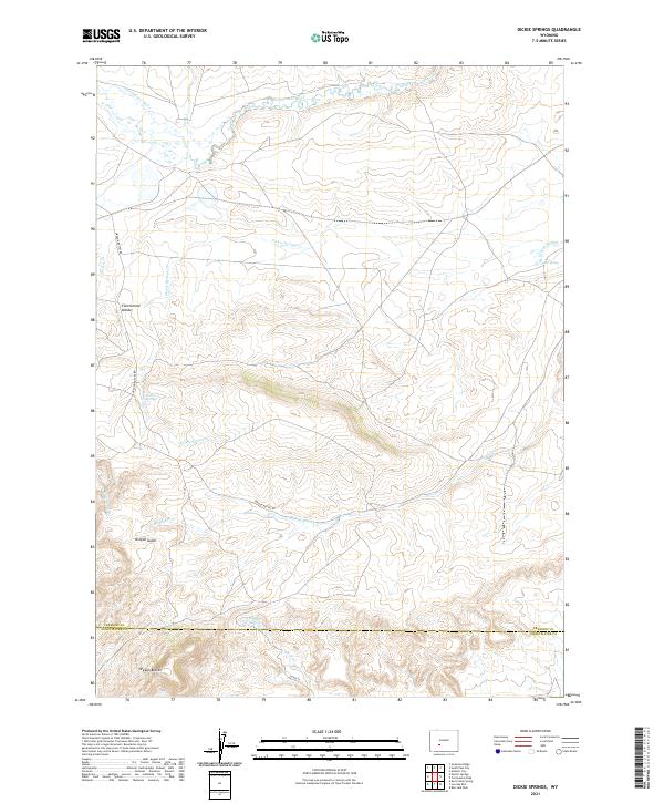 Dickie Springs, WY — USGS 7.5-minute topo (2021)