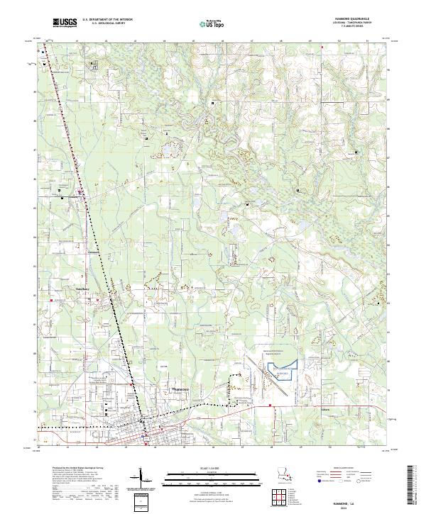 Hammond, LA — USGS 7.5-minute topo (2024)
