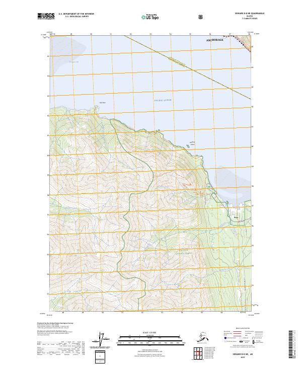 Seward D-8 NE, AK — USGS 7.5-minute topo (2023)
