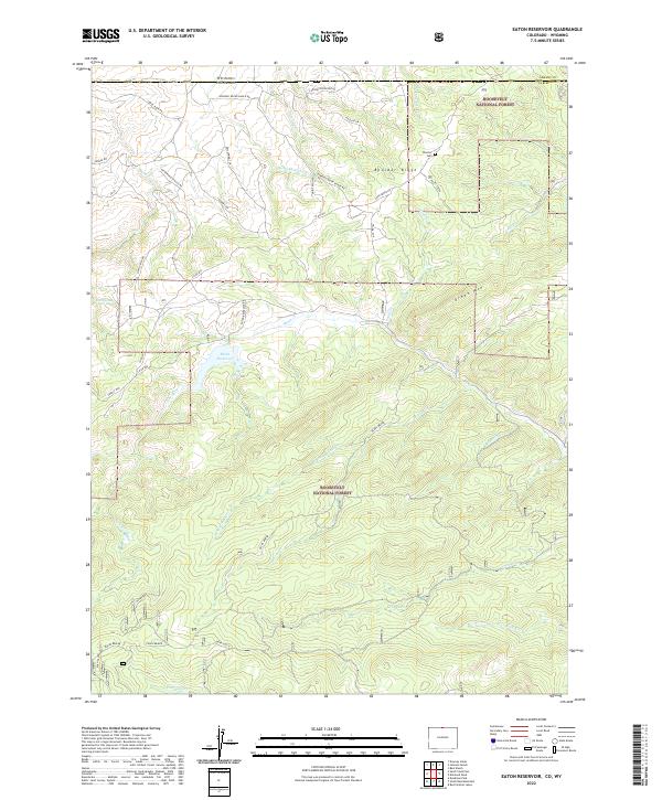 Eaton Reservoir, CO-WY — USGS 7.5-minute topo (2022)