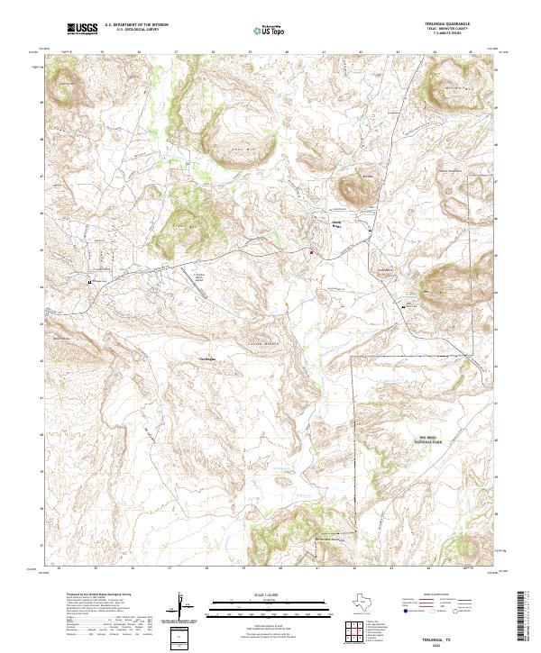 Terlingua, TX — USGS 7.5-minute topo (2022)