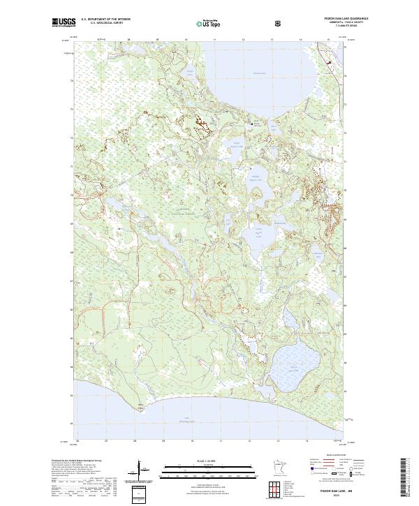 Pigeon Dam Lake, MN — USGS 7.5-minute topo (2023)