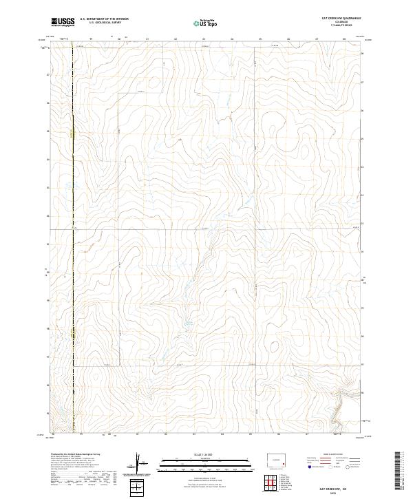 Cat Creek NW, CO — USGS 7.5-minute topo (2022)