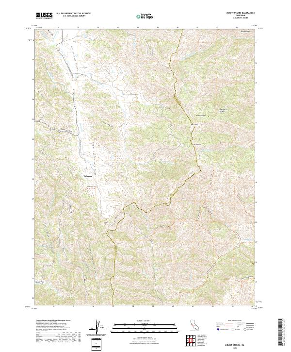 Mount Stakes, CA — USGS 7.5-minute topo (2021)