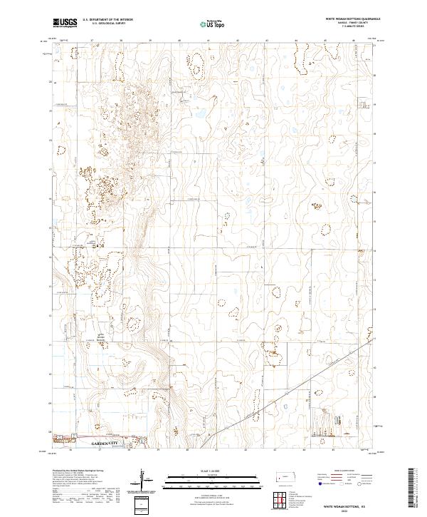 White Woman Bottoms, KS — USGS 7.5-minute topo (2022)