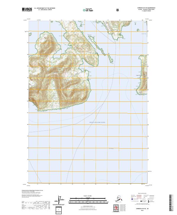 Cordova D-8 SE, AK — USGS 7.5-minute topo (2024)