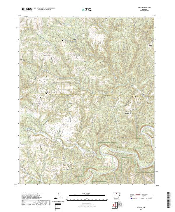 Maumee, AR — USGS 7.5-minute topo (2024)
