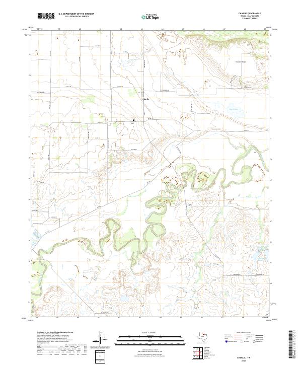 Charlie, TX — USGS 7.5-minute topo (2022)