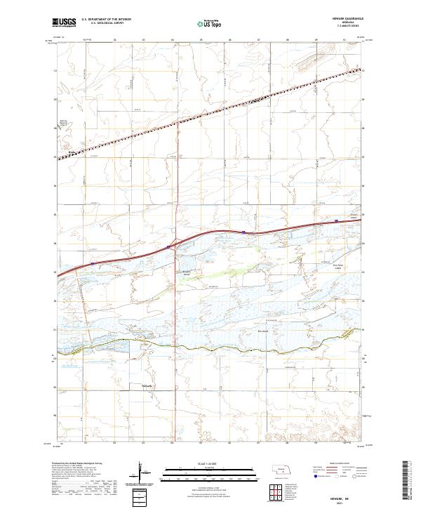 Newark, NE — USGS 7.5-minute topo (2021)