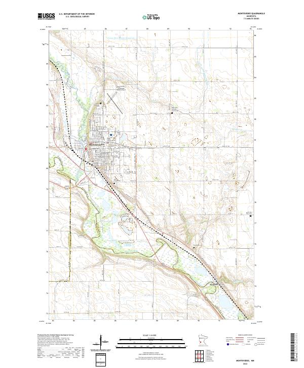 Montevideo, MN — USGS 7.5-minute topo (2022)