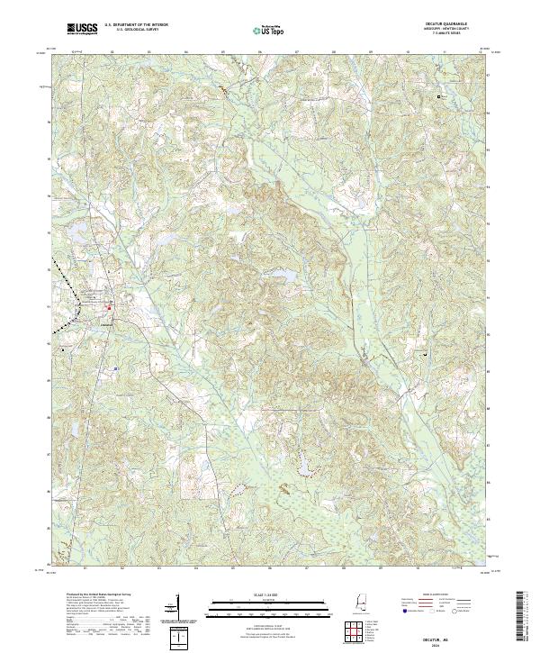 Decatur, MS — USGS 7.5-minute topo (2024)