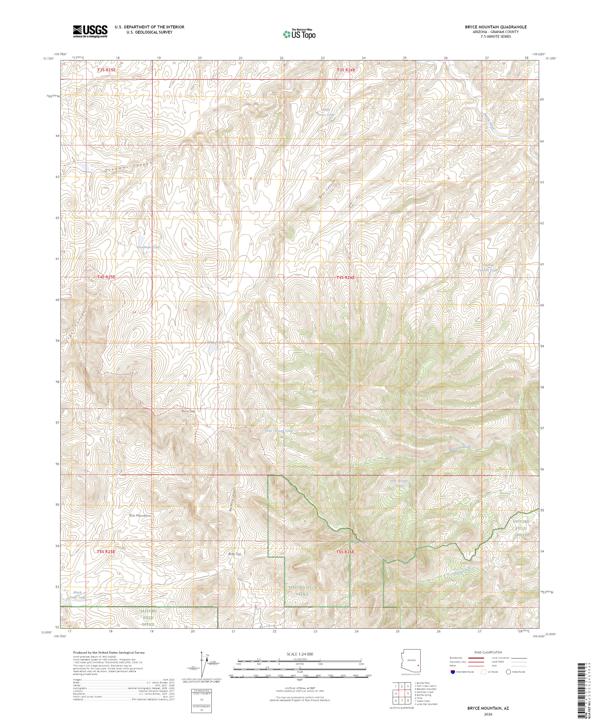Bryce Mountain, AZ — USGS 7.5-minute topo (2026)