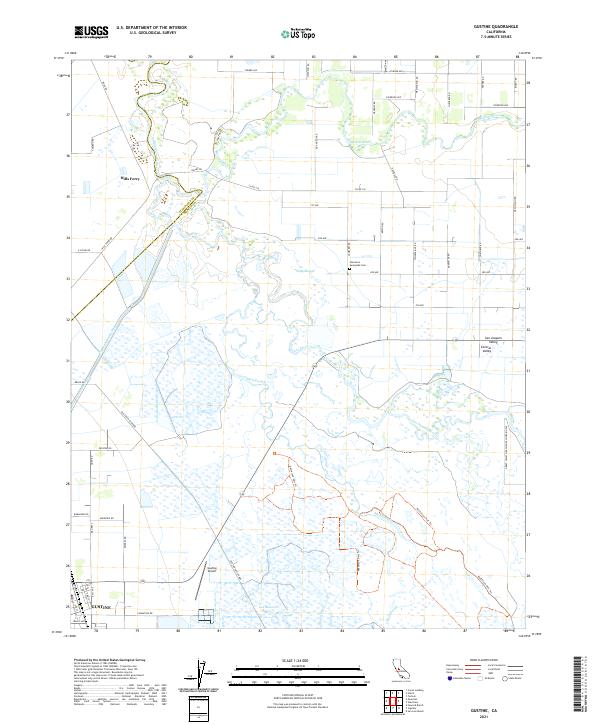 Gustine, CA — USGS 7.5-minute topo (2021)