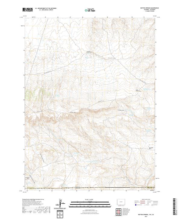 Rotten Springs, WY-CO — USGS 7.5-minute topo (2021)