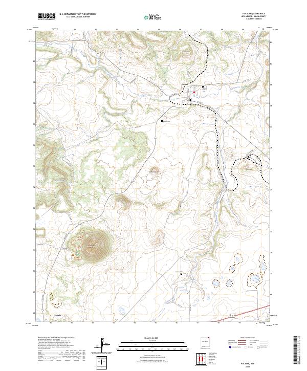Folsom, NM — USGS 7.5-minute topo (2023)