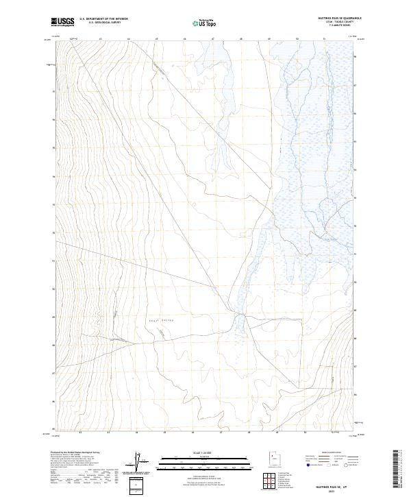 Hastings Pass SE, UT — USGS 7.5-minute topo (2023)