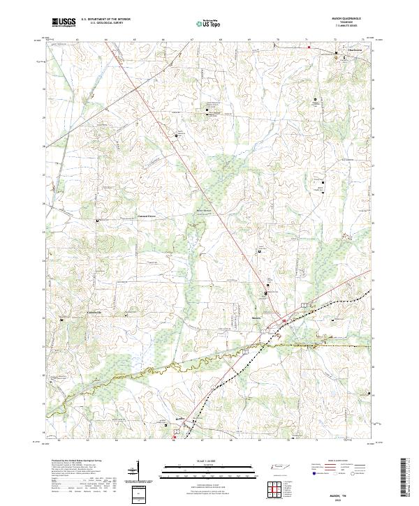 Mason, TN — USGS 7.5-minute topo (2022)