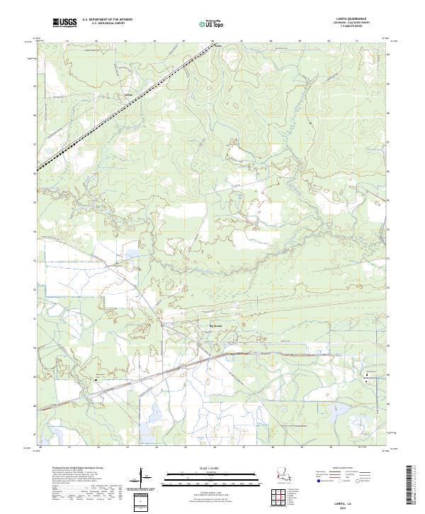 Lunita, LA — USGS 7.5-minute topo (2024)