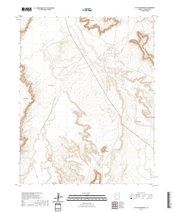 Little Round Rock, AZ — USGS 7.5-minute topo (2021)
