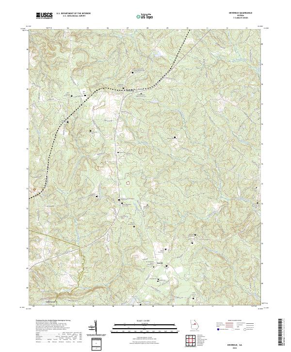Devereux, GA — USGS 7.5-minute topo (2024)