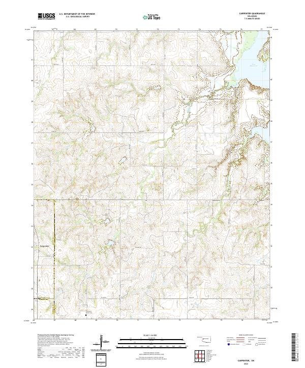 Carpenter, OK — USGS 7.5-minute topo (2022)