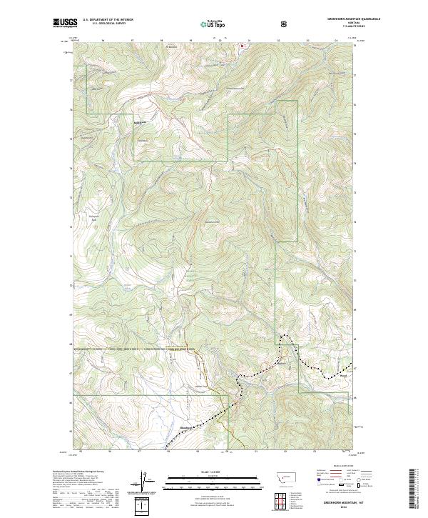 Greenhorn Mountain, MT — USGS 7.5-minute topo (2024)