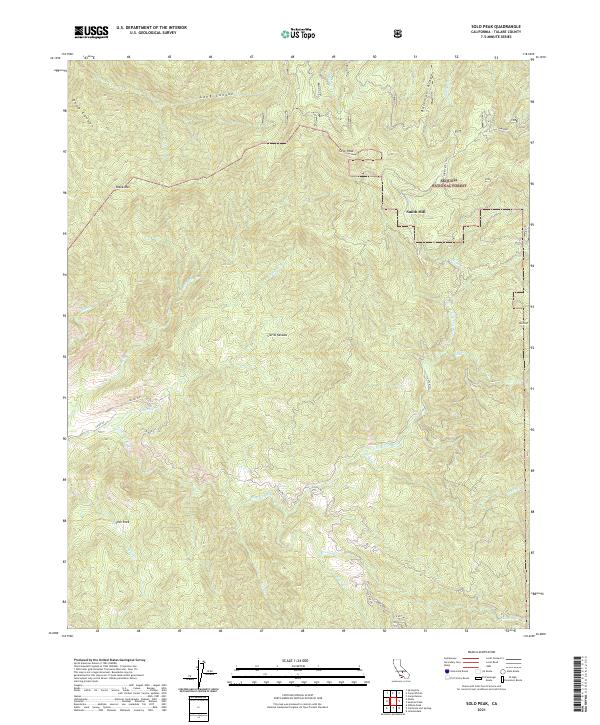 Solo Peak, CA — USGS 7.5-minute topo (2021)