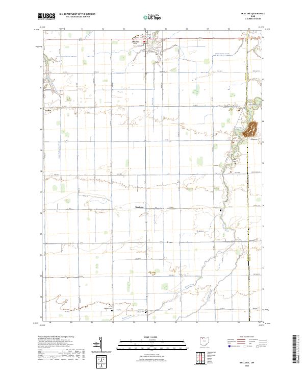 McClure, OH — USGS 7.5-minute topo (2023)