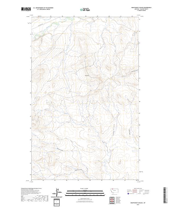 Nightshoot Coulee, MT — USGS 7.5-minute topo (2024)