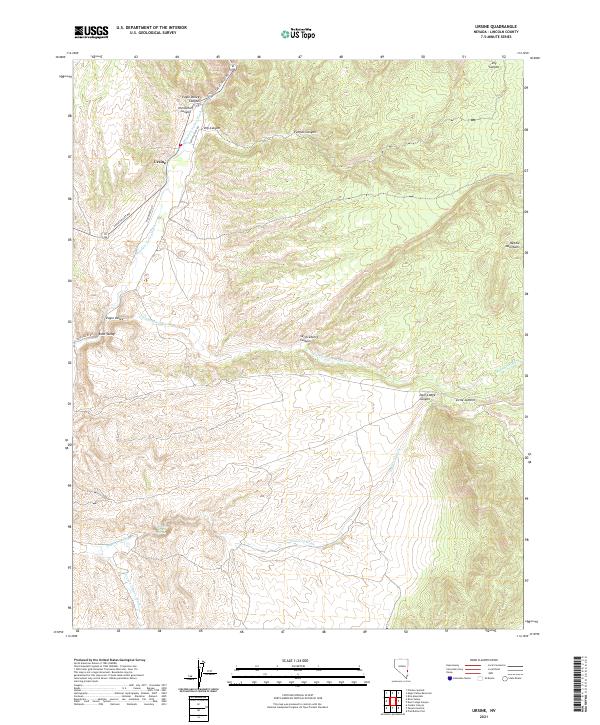 Ursine, NV — USGS 7.5-minute topo (2021)